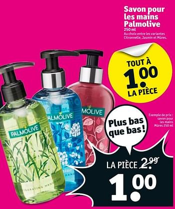 Promoties Savon pour les mains mûres 250 ml - Palmolive - Geldig van 07/08/2018 tot 19/08/2018 bij Kruidvat