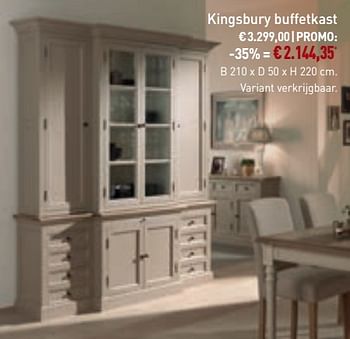 Promoties Kingsbury buffetkast - Bristol - Geldig van 01/08/2018 tot 01/09/2018 bij Overstock