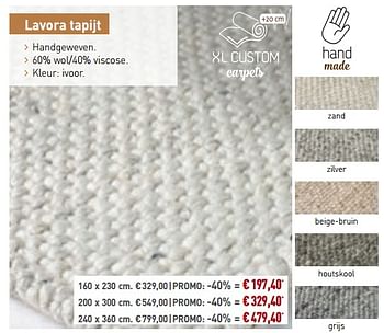Promoties Lavora tapijt - Bristol - Geldig van 01/08/2018 tot 01/09/2018 bij Overstock