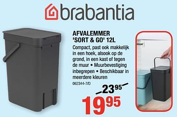 Promoties Afvalemmer sort + go - Brabantia - Geldig van 02/08/2018 tot 19/08/2018 bij HandyHome