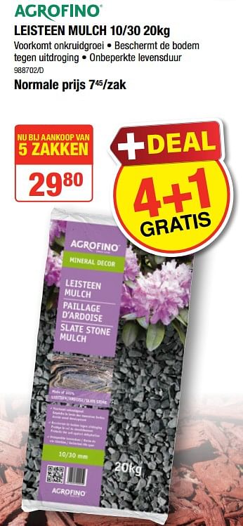 Promoties Leisteen mulch - Agrofino - Geldig van 02/08/2018 tot 19/08/2018 bij HandyHome