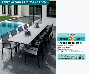 Promoties Ancona stapelstoel - Bristol - Geldig van 01/08/2018 tot 01/09/2018 bij Overstock