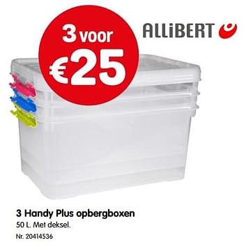 Promoties 3 handy plus opbergboxen - Allibert - Geldig van 31/07/2018 tot 09/09/2018 bij Fun