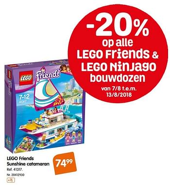 Promoties Lego friends sunshine catamaran - Lego - Geldig van 31/07/2018 tot 09/09/2018 bij Fun