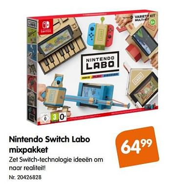Promotions Nintendo switch labo mixpakket - Nintendo - Valide de 31/07/2018 à 09/09/2018 chez Fun