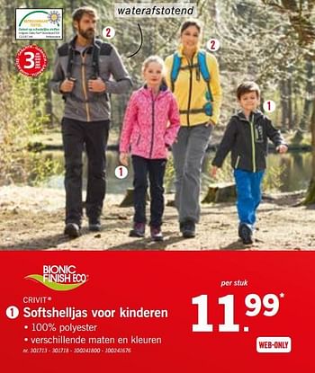 Promoties Softshelljas voor kinderen - Crivit - Geldig van 13/08/2018 tot 18/08/2018 bij Lidl
