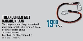 Promoties Trekkoorden met karabijnhaak - Huismerk - Meno Pro - Geldig van 01/08/2018 tot 30/09/2018 bij Meno Pro