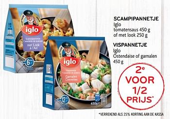 Promoties Scampipannetje, 2de voor de 1-2 prijs - Iglo - Geldig van 15/08/2018 tot 28/08/2018 bij Alvo