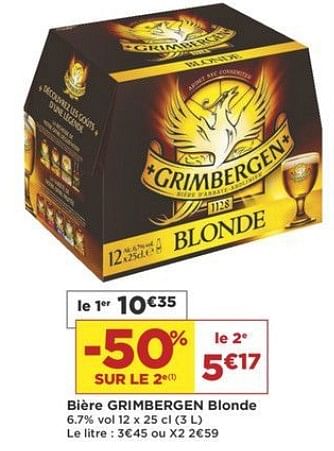Promotions Bière grimbergen blonde - Grimbergen - Valide de 07/08/2018 à 19/08/2018 chez Super Casino