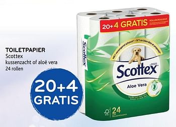 Promotions Toiletpapier , 20+4 gratis - Scottex - Valide de 15/08/2018 à 28/08/2018 chez Alvo