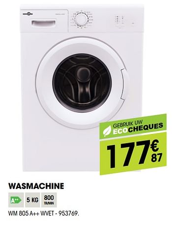 Promoties Highone wasmachine wm 805 a++ wvet - HighOne - Geldig van 07/08/2018 tot 27/08/2018 bij Electro Depot