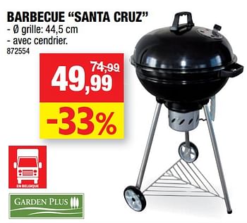 Promoties Barbecue santa cruz - Garden Plus  - Geldig van 08/08/2018 tot 26/08/2018 bij Hubo