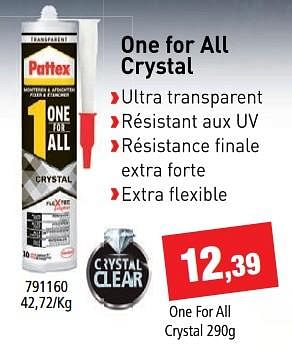 Promotions One for all crystal - Pattex - Valide de 08/08/2018 à 26/08/2018 chez Hubo