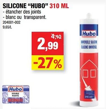 Promotions Silicone hubo - Produit maison - Hubo  - Valide de 08/08/2018 à 26/08/2018 chez Hubo
