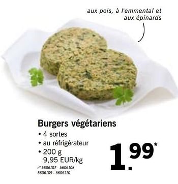 Promotions Burgers végétariens - Produit maison - Lidl - Valide de 13/08/2018 à 18/08/2018 chez Lidl