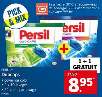 Promoties Duocaps - Persil - Geldig van 13/08/2018 tot 18/08/2018 bij Lidl
