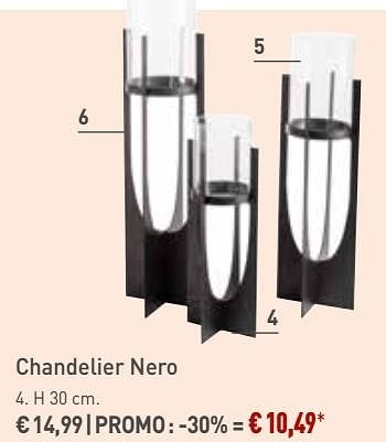 Promotions Chandelier nero h 30 cm - Bristol - Valide de 01/08/2018 à 01/09/2018 chez Overstock