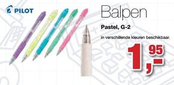Promoties Balpen pastel - Pilot - Geldig van 25/07/2018 tot 16/09/2018 bij Paradisio