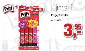 Promoties Lijmstift - Pritt - Geldig van 25/07/2018 tot 16/09/2018 bij Paradisio