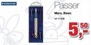 Promoties Passer mars, basic - Staedtler - Geldig van 25/07/2018 tot 16/09/2018 bij Paradisio