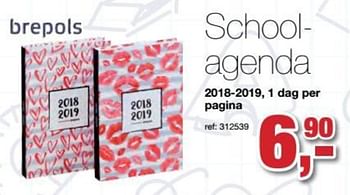 Promoties School- agenda 2018-2019 - Brepols - Geldig van 25/07/2018 tot 16/09/2018 bij Paradisio
