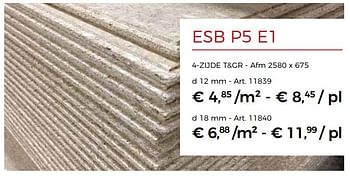 Promoties Esb p5 e1 4-zijde t+gr - Huismerk - Woodtex - Geldig van 10/08/2018 tot 25/08/2018 bij Woodtex