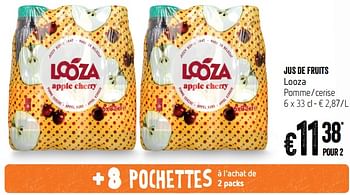 Promotions Jus de fruits looza - Looza - Valide de 09/08/2018 à 15/08/2018 chez Delhaize