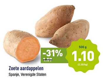 Promoties Zoete aardappelen - Huismerk - Aldi - Geldig van 13/08/2018 tot 18/08/2018 bij Aldi