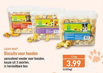 Promoties Biscuits voor honden - LUCKY DOG - Geldig van 13/08/2018 tot 18/08/2018 bij Aldi
