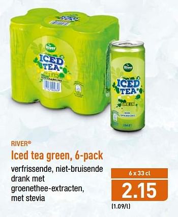 Promoties Iced tea green - River - Geldig van 13/08/2018 tot 18/08/2018 bij Aldi