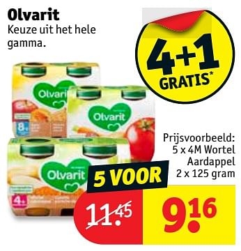 Promoties 5 x 4m wortel aardappel - Olvarit - Geldig van 14/08/2018 tot 19/08/2018 bij Kruidvat
