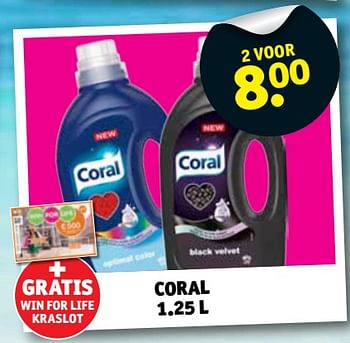 Promoties Coral + gratis win for life kraslot - Coral - Geldig van 14/08/2018 tot 19/08/2018 bij Kruidvat