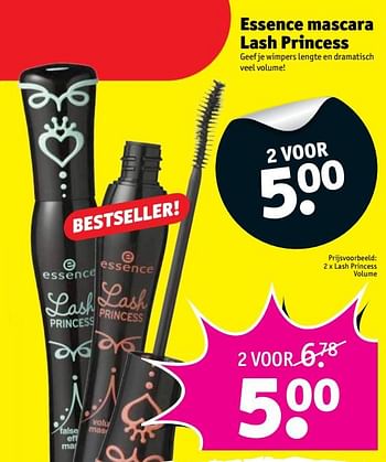 Promotions Essence mascara lash princess - Essence - Valide de 14/08/2018 à 19/08/2018 chez Kruidvat