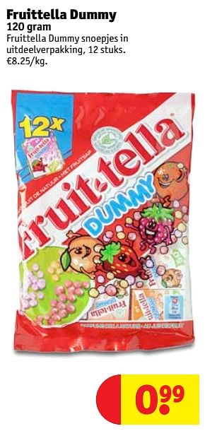 Promoties Fruittella dummy - Fruittella - Geldig van 14/08/2018 tot 19/08/2018 bij Kruidvat