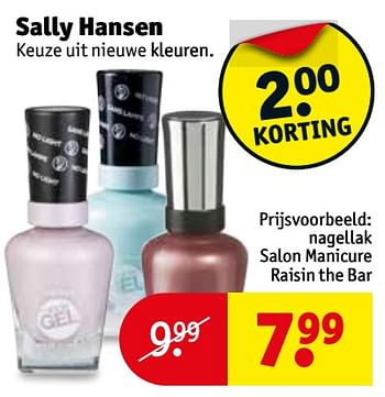 Promoties nagellak salon manicure raisin the bar - Sally Hansen - Geldig van 14/08/2018 tot 19/08/2018 bij Kruidvat