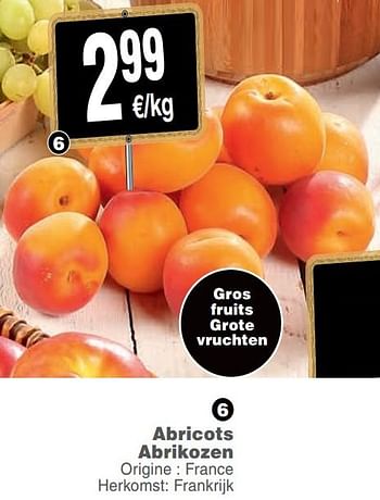 Promotions Abricots abrikozen - Produit maison - Cora - Valide de 14/08/2018 à 20/08/2018 chez Cora