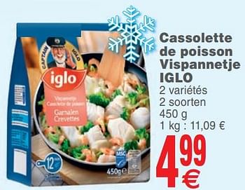 Promoties Cassolette de poisson vispannetje iglo - Iglo - Geldig van 14/08/2018 tot 20/08/2018 bij Cora