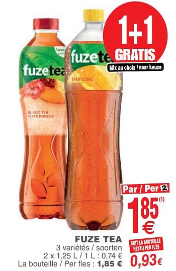 Promoties Fuze tea - FuzeTea - Geldig van 14/08/2018 tot 20/08/2018 bij Cora
