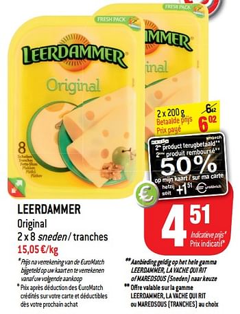 Promotions Leerdammer original - Leerdammer - Valide de 14/08/2018 à 21/08/2018 chez Match