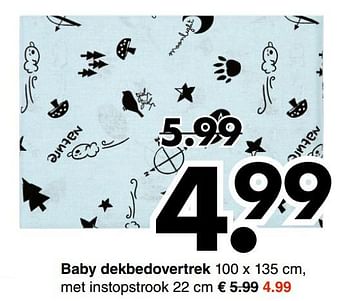 Promoties Baby dekbedovertrek - Huismerk - Wibra - Geldig van 13/08/2018 tot 25/08/2018 bij Wibra