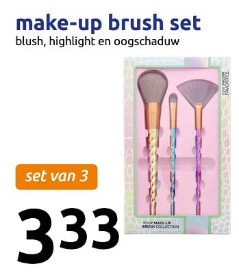Promoties Make-up brush set - Huismerk - Action - Geldig van 15/08/2018 tot 21/08/2018 bij Action