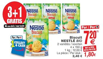 Promotions Biscuit nestlé bio - Nestlé - Valide de 14/08/2018 à 20/08/2018 chez Cora