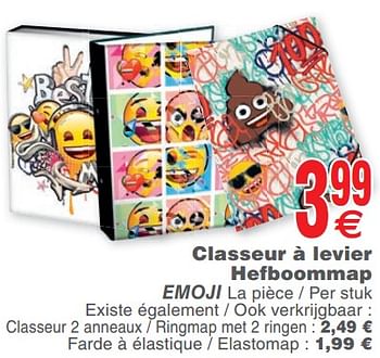 Promoties Classeur à levier hefboommap emoji - Huismerk - Cora - Geldig van 14/08/2018 tot 27/08/2018 bij Cora