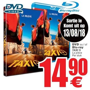 Promoties Dvd ou - of blu-ray ta x i 5 - Huismerk - Cora - Geldig van 14/08/2018 tot 27/08/2018 bij Cora