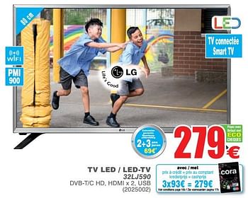 Promoties Lg tv tv led - led-tv 32lj950 - LG - Geldig van 14/08/2018 tot 27/08/2018 bij Cora