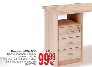 Promotion Cora Bureau Monaco Chene Shannon Produit Maison Cora Meubles Valide Jusqua 4 Promobutler