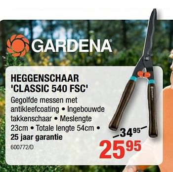 Promoties Gardena heggenschaar `classic 540 fsc ` - Gardena - Geldig van 02/08/2018 tot 19/08/2018 bij HandyHome