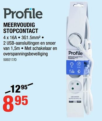 Promoties Meervoudig stopcontact - Profile - Geldig van 02/08/2018 tot 19/08/2018 bij HandyHome