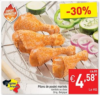 Promoties Pilons de poulet marinés - Huismerk - Intermarche - Geldig van 14/08/2018 tot 19/08/2018 bij Intermarche