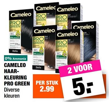 Promoties Ameleo haar- kleuring pro green - Cameleo - Geldig van 13/08/2018 tot 26/08/2018 bij Big Bazar